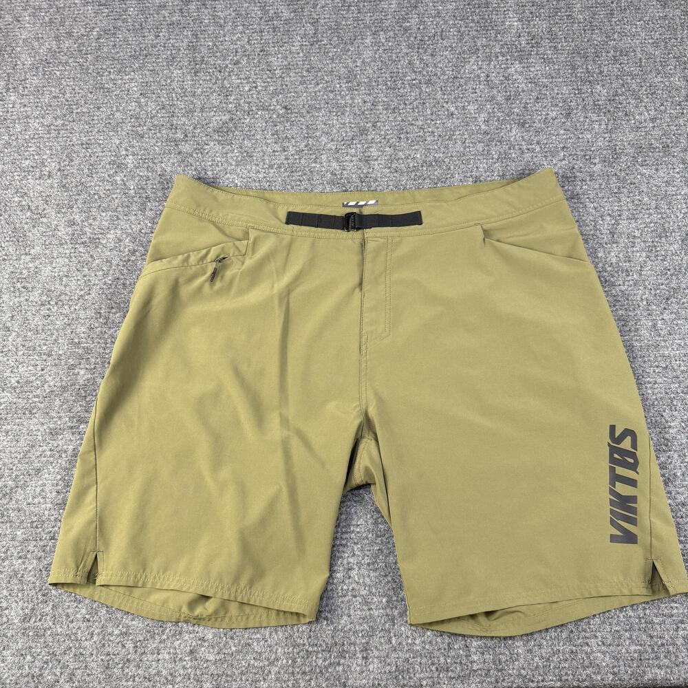 Viktos Shorts Mens 40 Green Gymswym 2 Training Hybrid Belt Zip Pocket Stretch